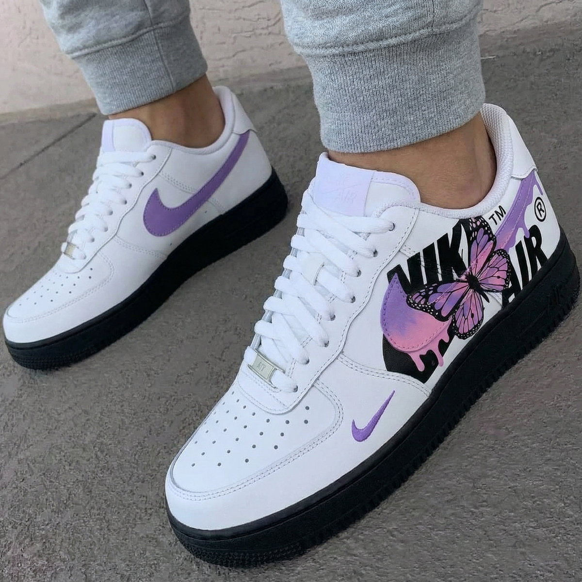 Butterfly Purple Pink Custom Air Force 1