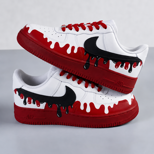 Custom Sneaker Red Drip