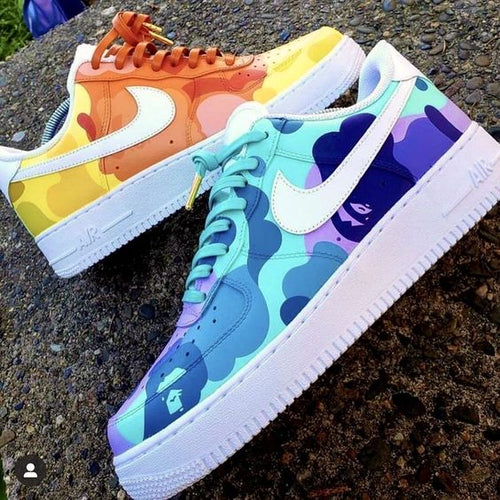Camo Orange Yellow Custom Air Force 1