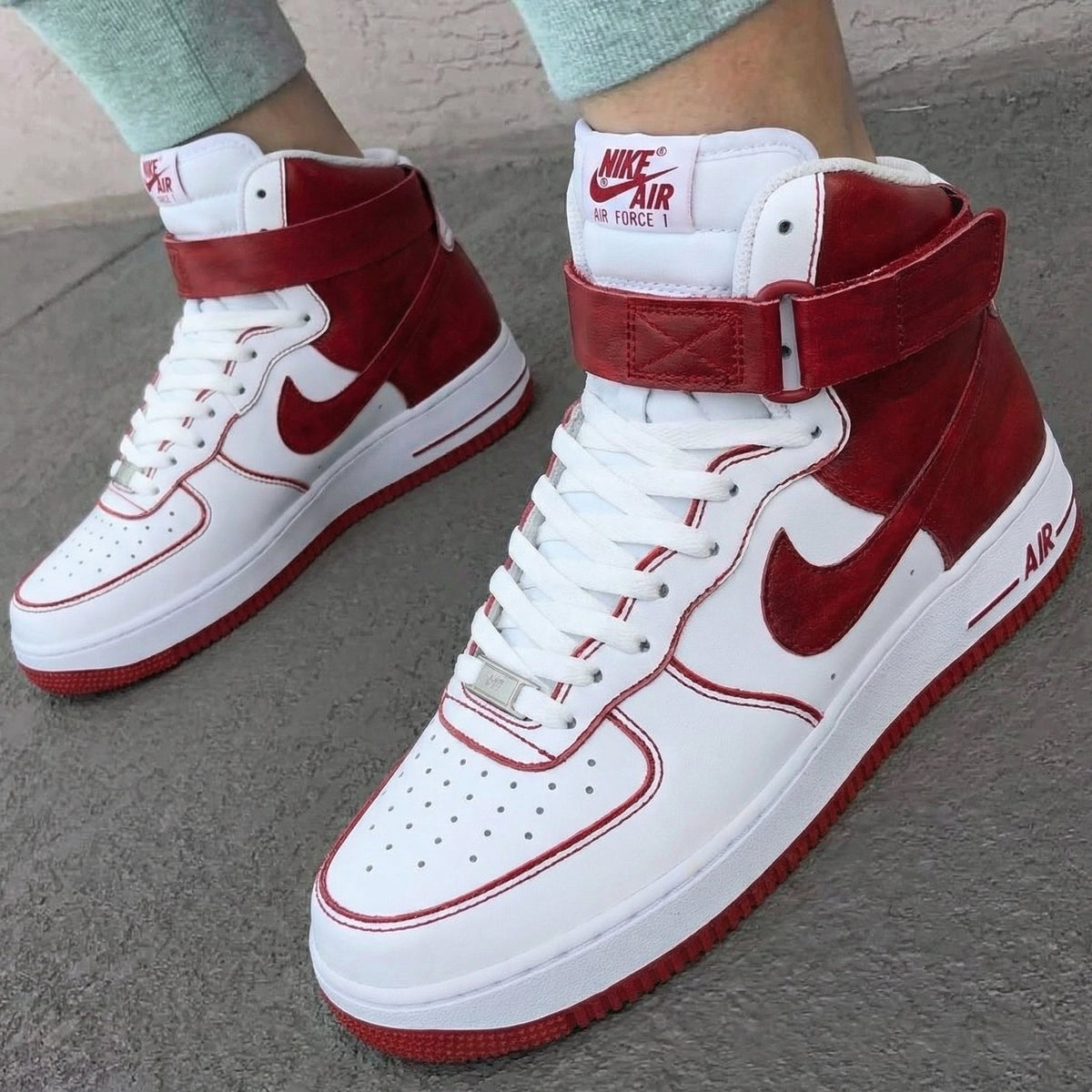 Classic Burgundy White Custom Air Force 1
