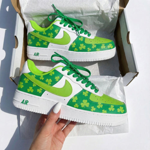 Clover Pattern Green Custom Air Force 1