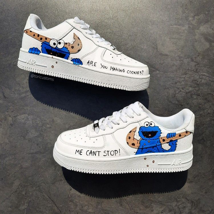 Cookie Monster Blue Custom Air Force 1