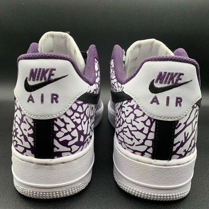Crackle Pattern Purple Black Custom Air Force 1
