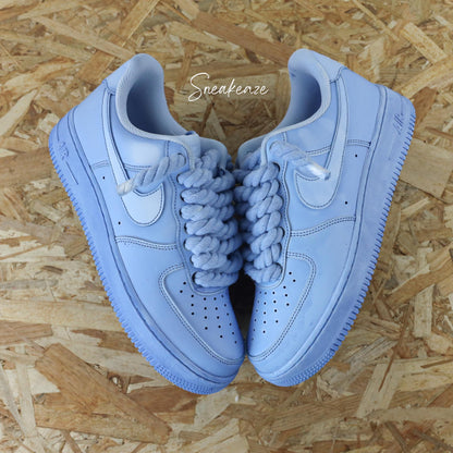 Custom Air Force 1 Baby Blue Thick Hemp Rope