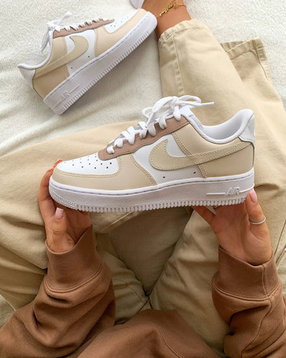 Custom Air Force 1 Beige White