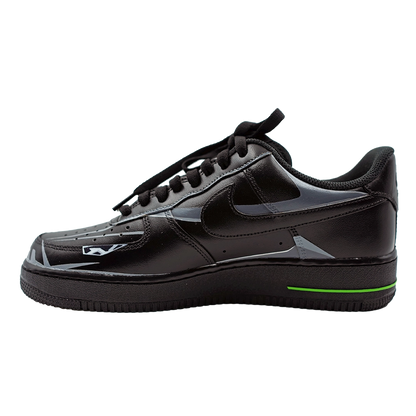 Custom Air Force 1 Black With Geometric Patterns And Lamborghini Logo