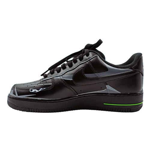 Custom Air Force 1 Black With Geometric Patterns And Lamborghini Logo