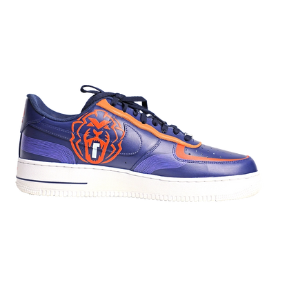 Custom Air Force 1 Navy Orange Lion Logo