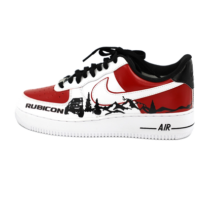 Custom Air Force 1 Red White Off - Road Theme