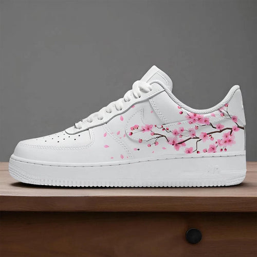 Custom Air Force 1 White Cherry Blossom