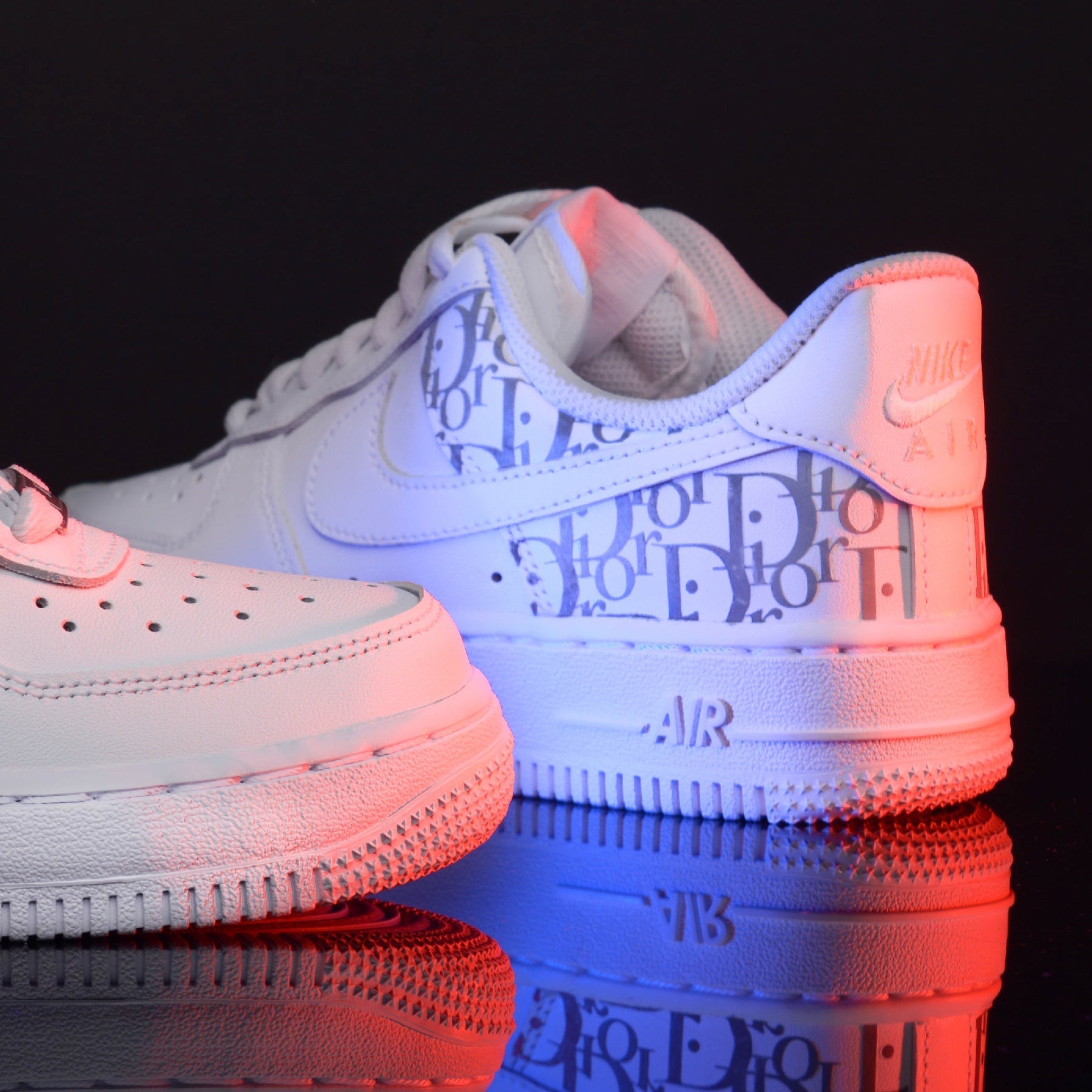 Custom Air Force 1 White Dior Pattern