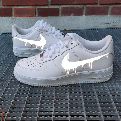 Custom Air Force 1 White Dripping Design