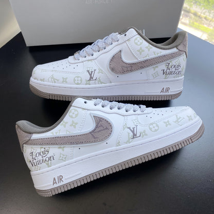 Custom Air Force 1 White LV Pattern