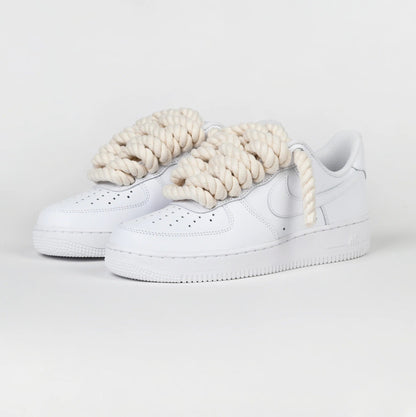 Custom Air Force 1 White Rope Design