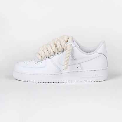 Custom Air Force 1 White Rope Design