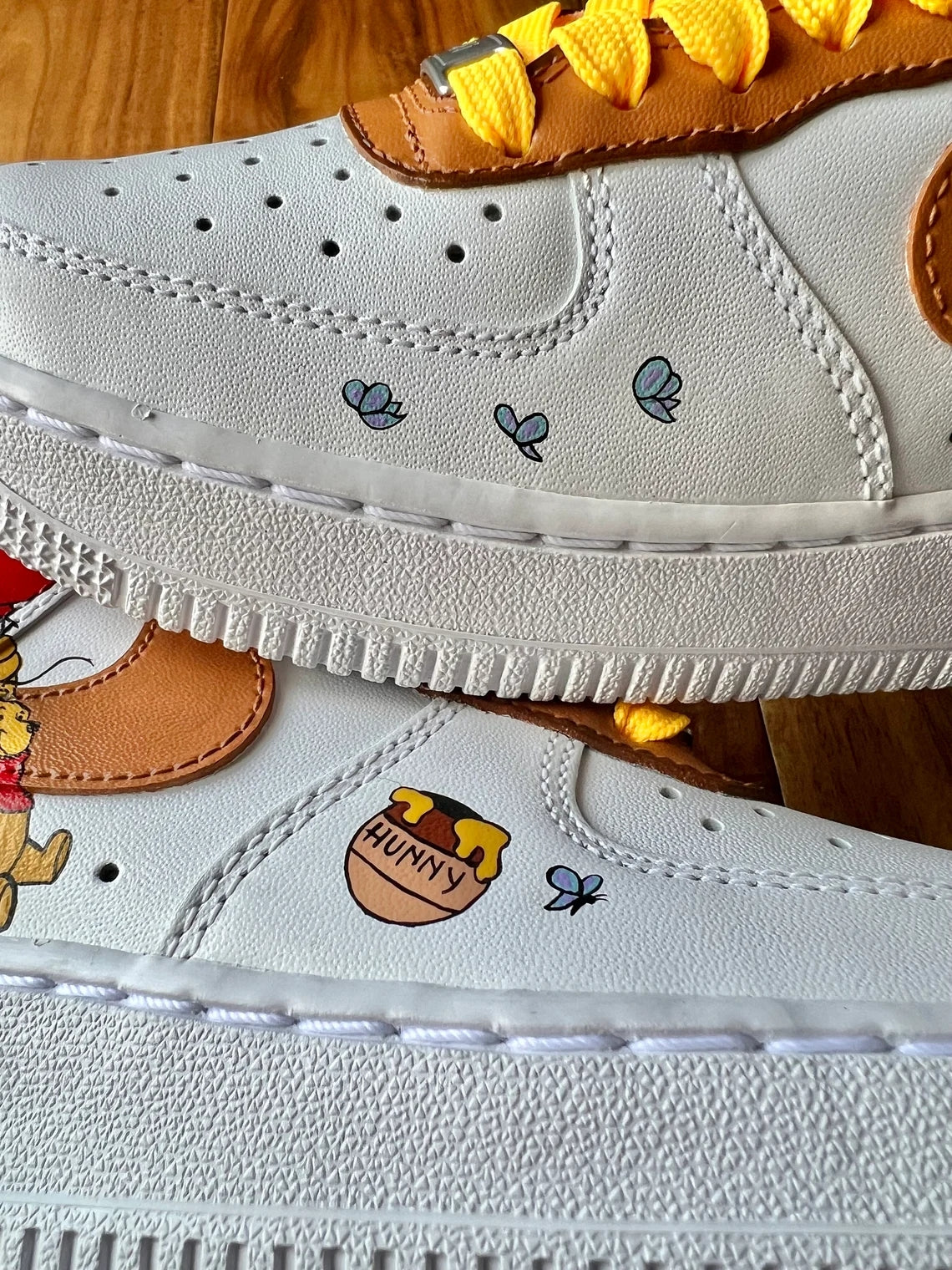Custom Air Force 1 White Winnie the Pooh Pattern