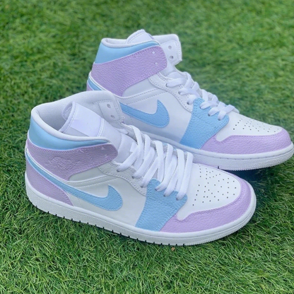 Custom Air Jordan 1 Baby Blue Light Purple