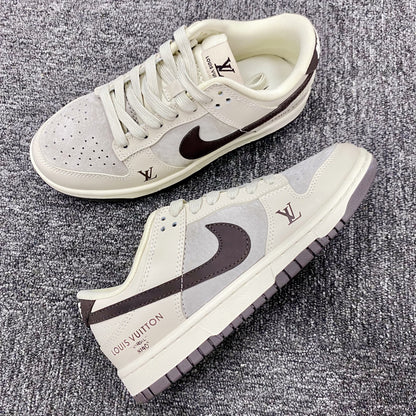 Custom Dunk Cream LV Logo