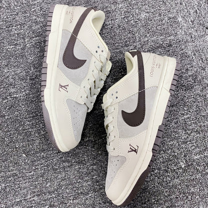 Custom Dunk Cream LV Logo