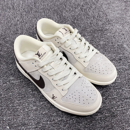 Custom Dunk Cream LV Logo