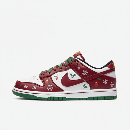 Custom Dunk Red White Christmas Theme