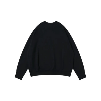 Custom Embroidery Nike Sweatshirt Black With Floral Crescent Design