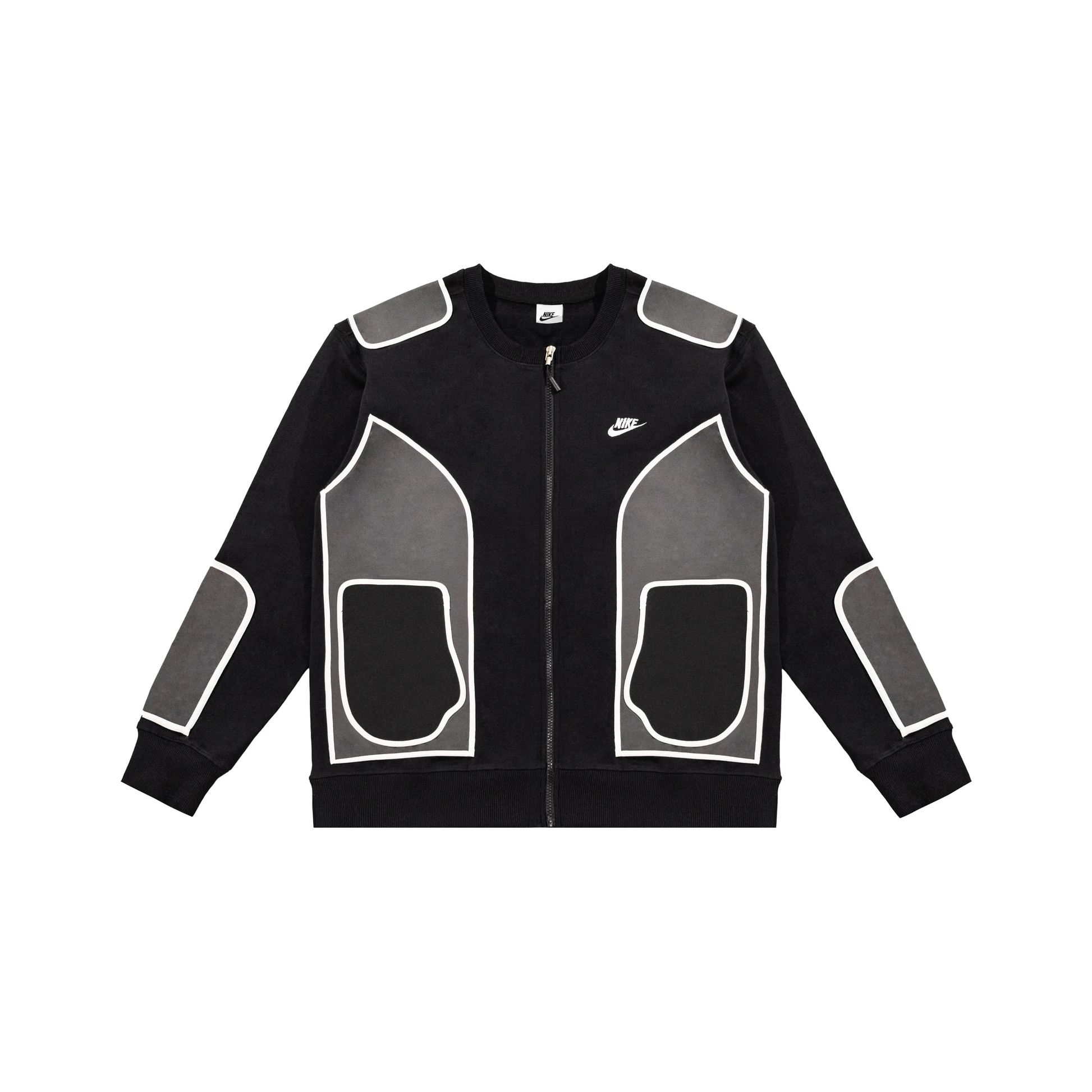 Custom Nike Sweatshirt Black Gray With White Outline Design