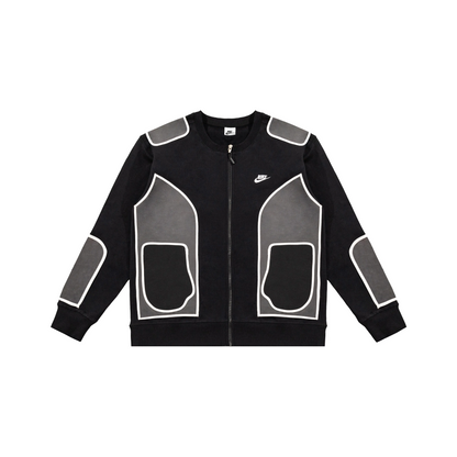 Custom Nike Sweatshirt Black Gray With White Outline Design