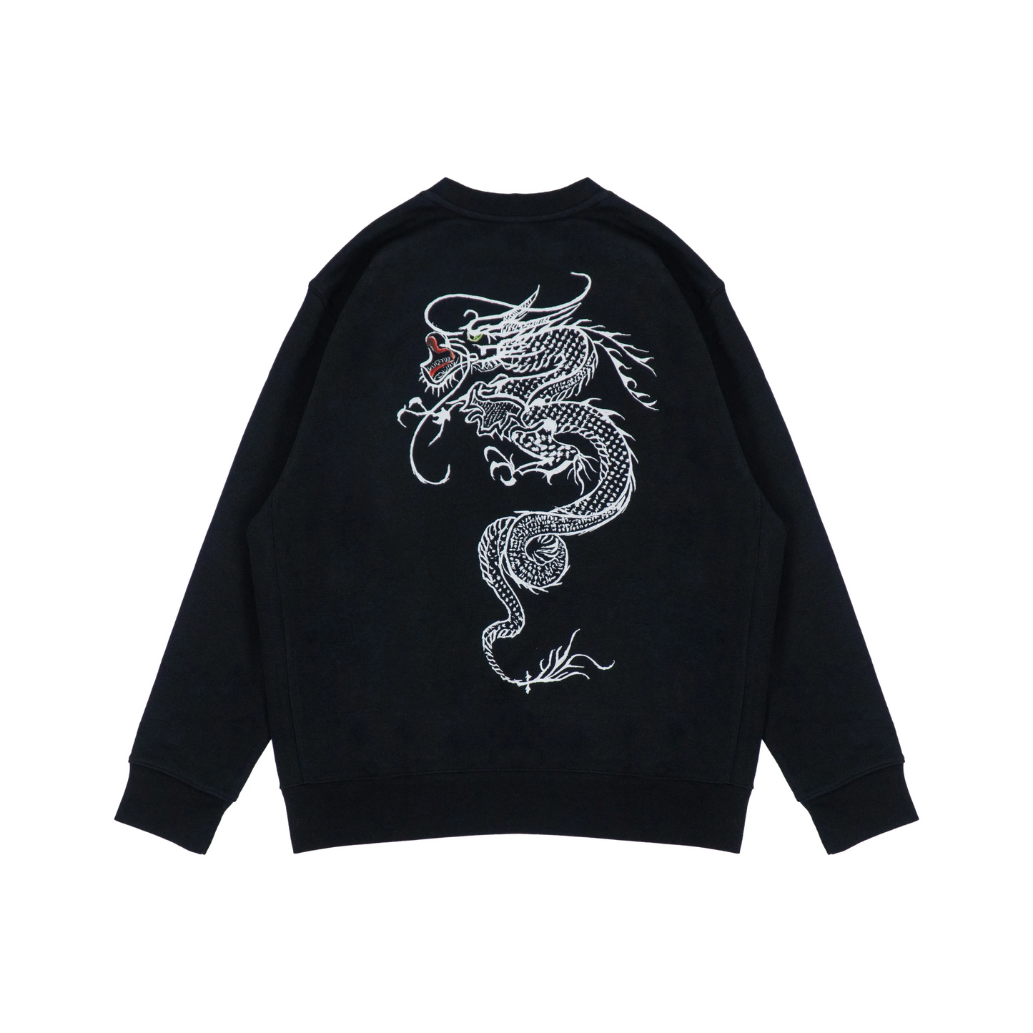 Custom Nike Sweatshirt Black White Dragon