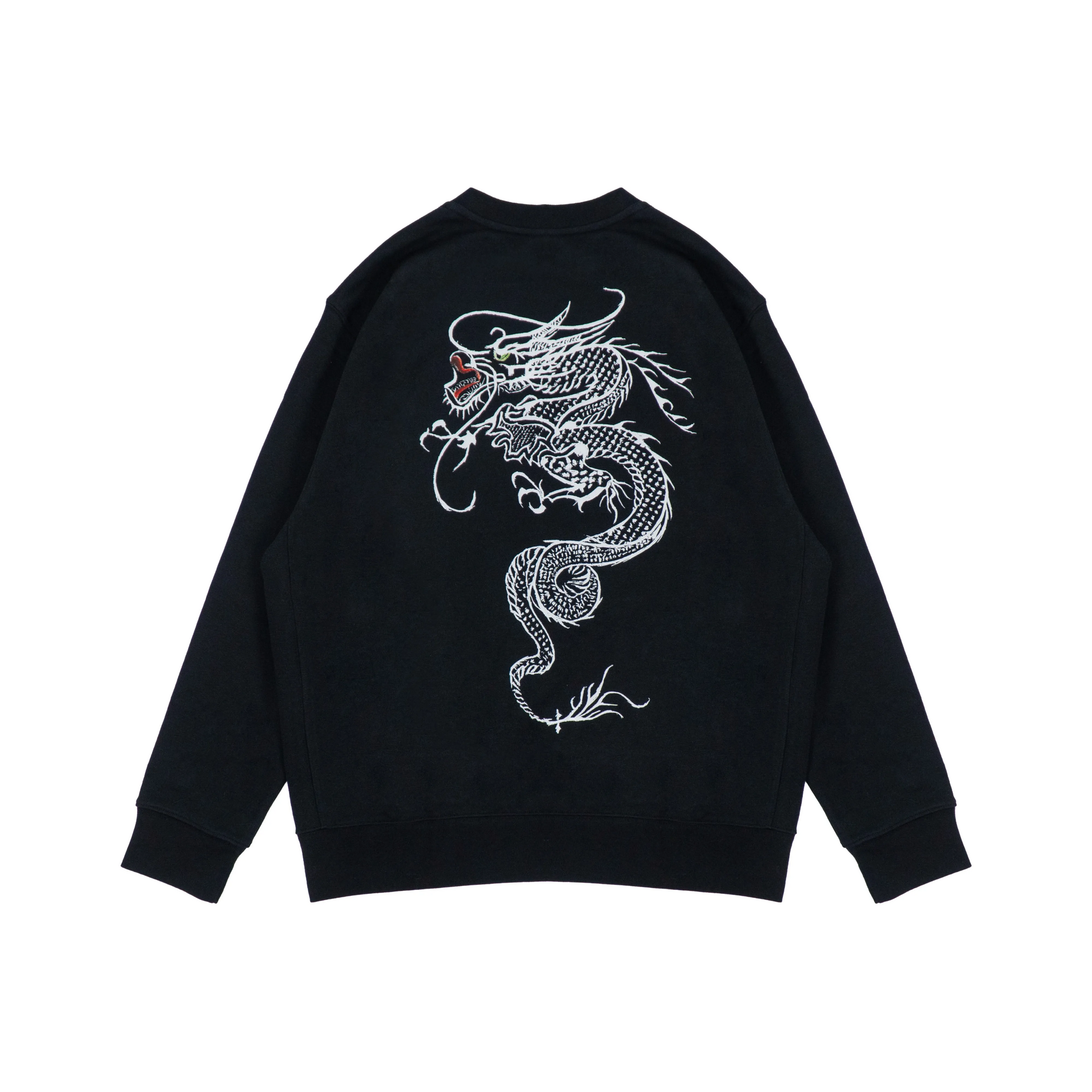 Custom Nike Sweatshirt Black White Dragon