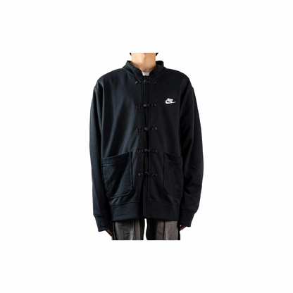 Custom Nike Sweatshirt Black With Chinese Knot Buttons