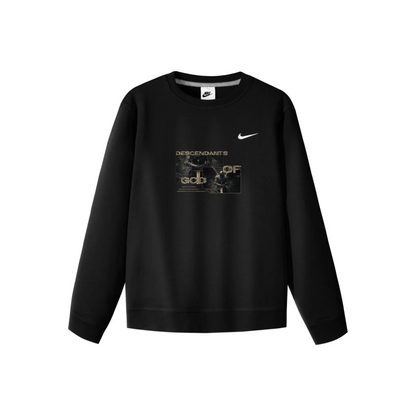 Custom Nike Sweatshirt Black With Descendants of God Graphic