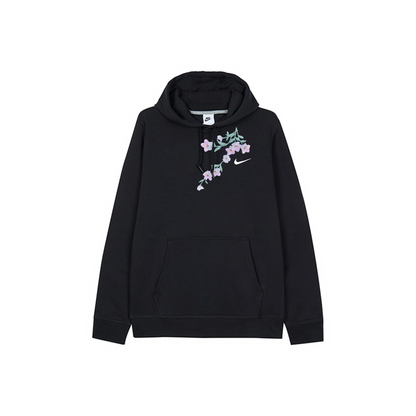 Custom Nike Sweatshirt Black With Floral Pattern