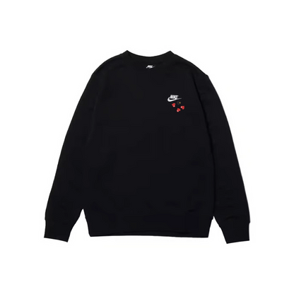 Custom Nike Sweatshirt Black With Red Heart