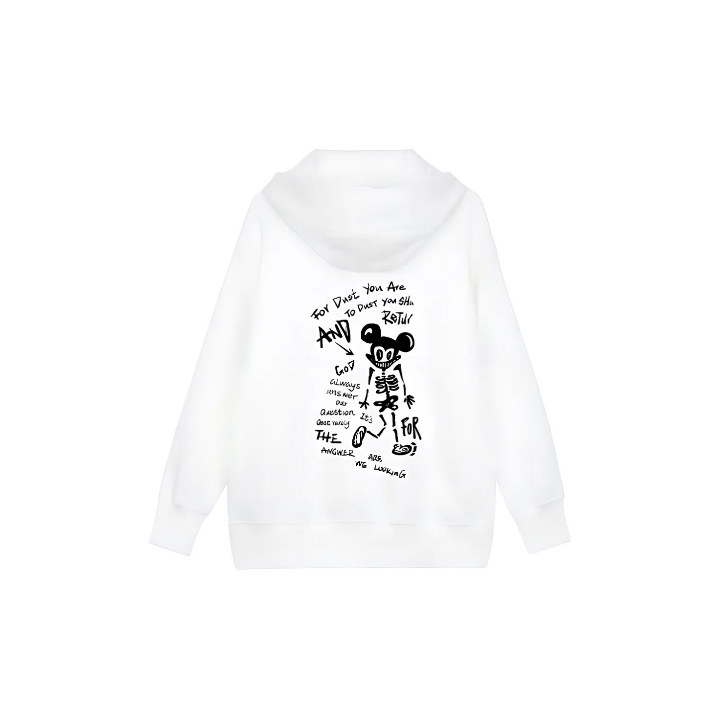 Custom Nike Sweatshirt White Black Sketchy Graffiti