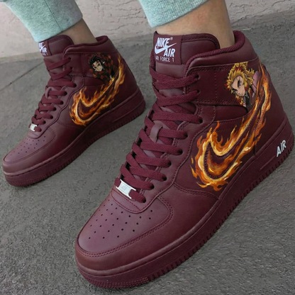 Demon Slayer Theme Maroon Custom Air Force 1