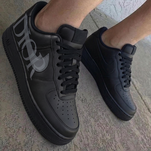 Dior Black Gray Custom Air Force 1