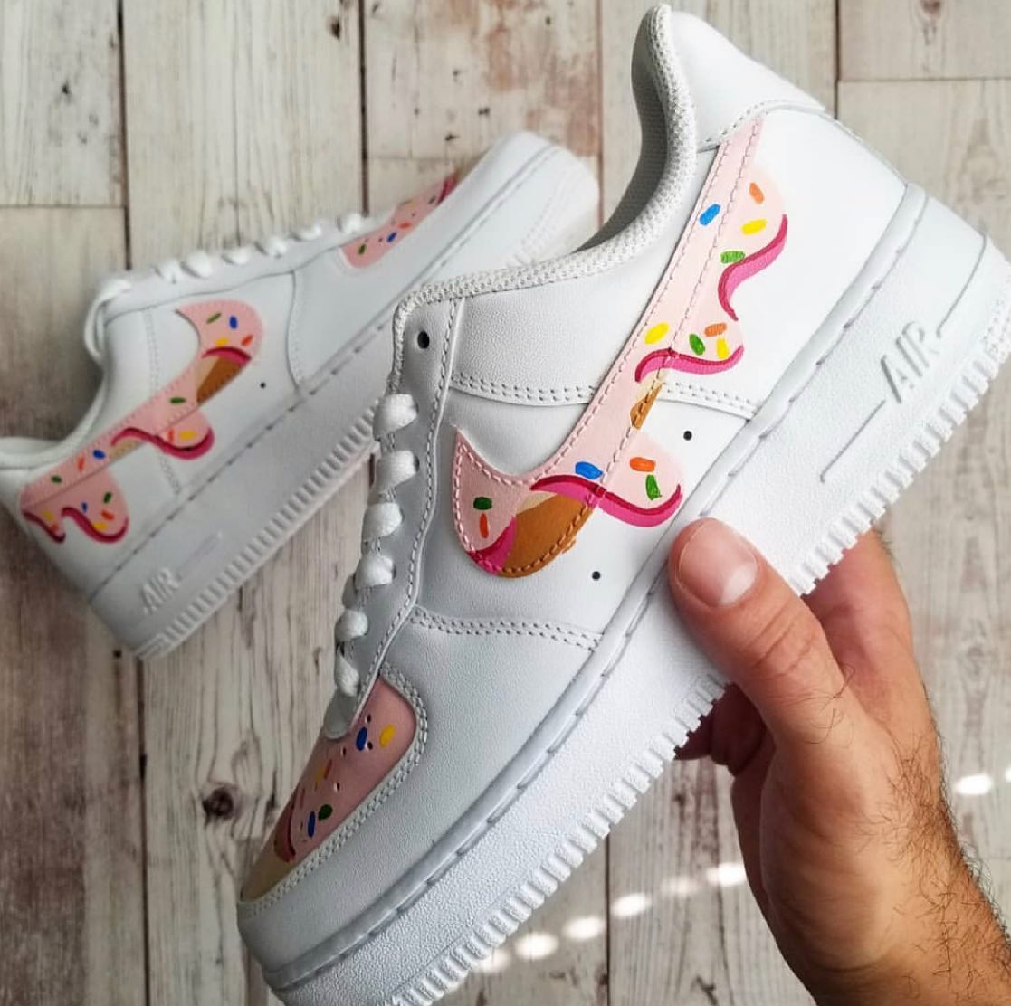 Donut Pattern Baby Pink Custom Air Force 1