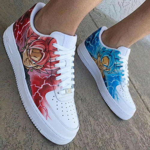 Dragon Ball Characters Red And Blue Custom Air Force 1