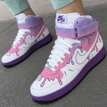 Drip Pattern Baby Pink Purple Custom Air Force 1