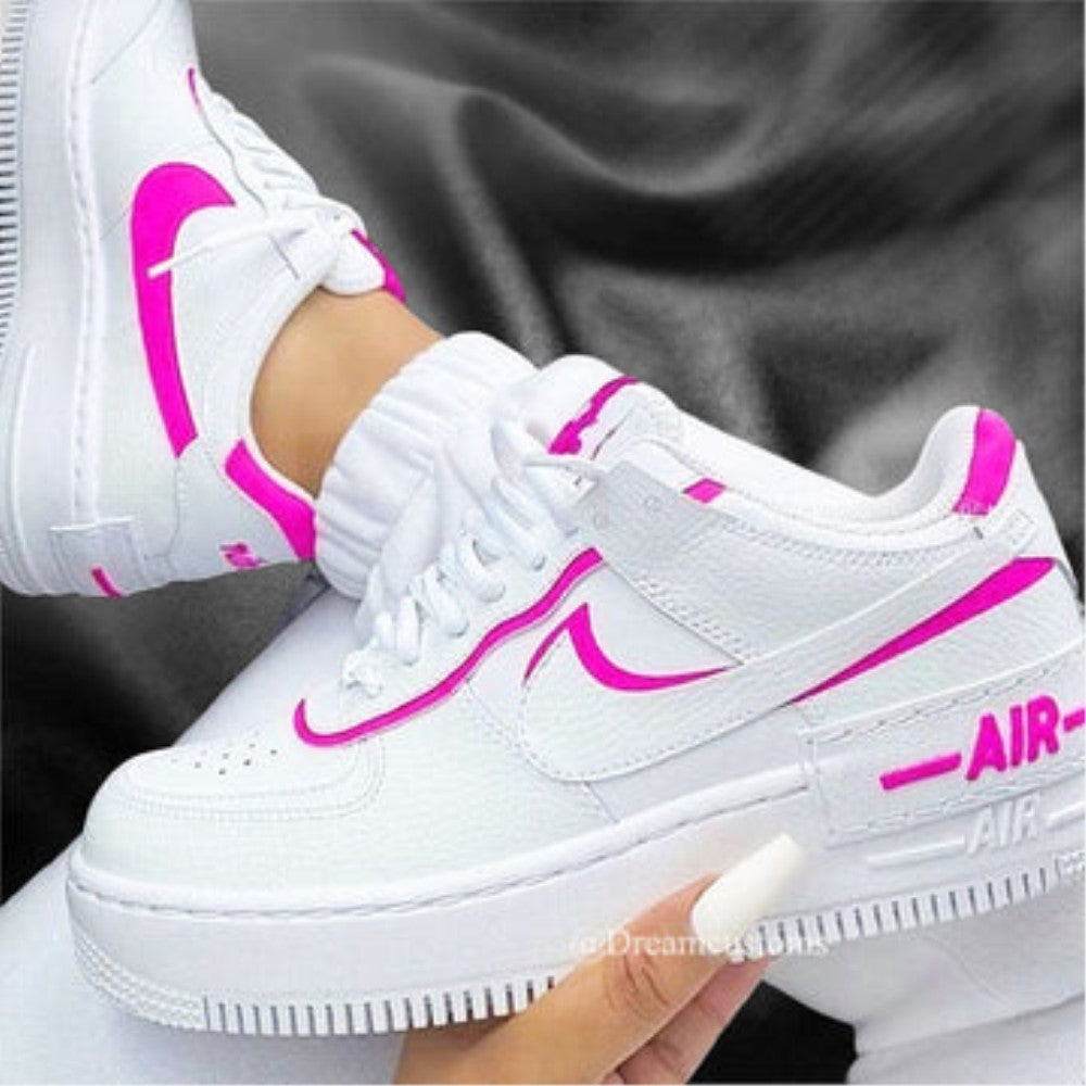 Rose Red Pink Custom Air Force 1 Shadow