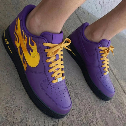 Flames Purple Yellow Custom Air Force 1