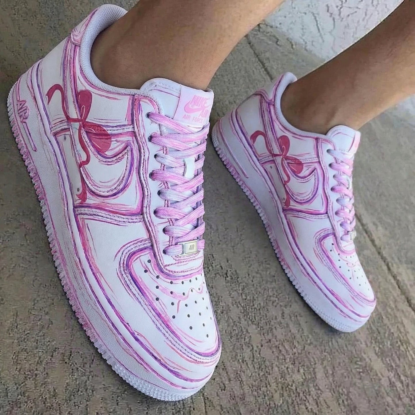 Flamingo Pattern Baby Pink Custom Air Force 1