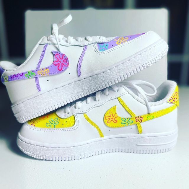 Floral Purple Yellow Custom Air Force 1