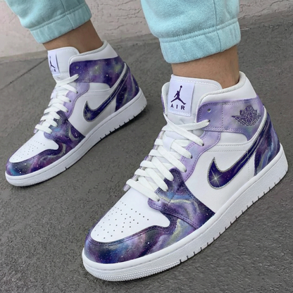 Galaxy Purple White Custom Air Jordan 1