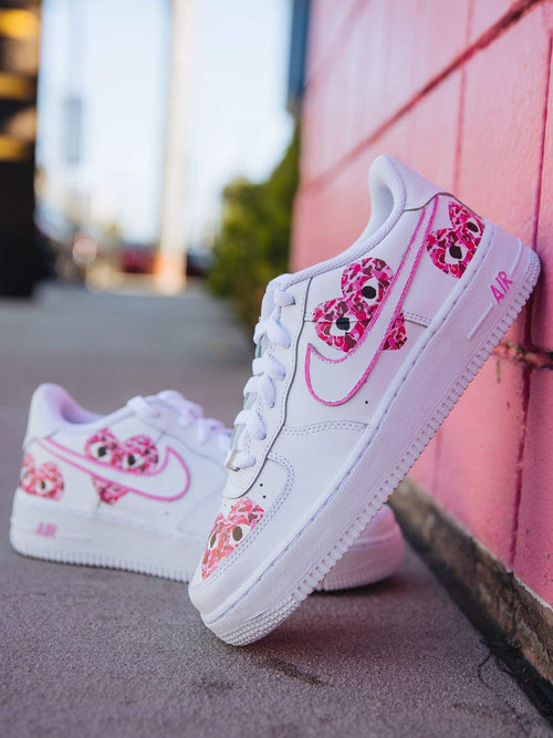 Heart Pattern White Custom Air Force 1