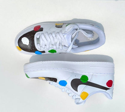 Color Black Swoosh Custom Air Force 1