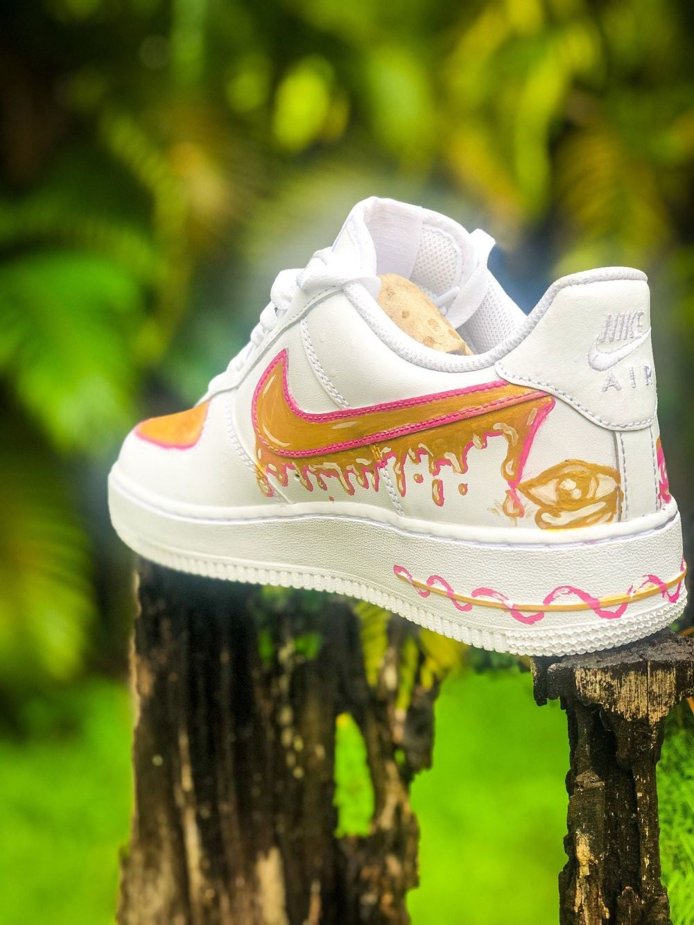 Gloden Pink Drip Custom Air Force 1