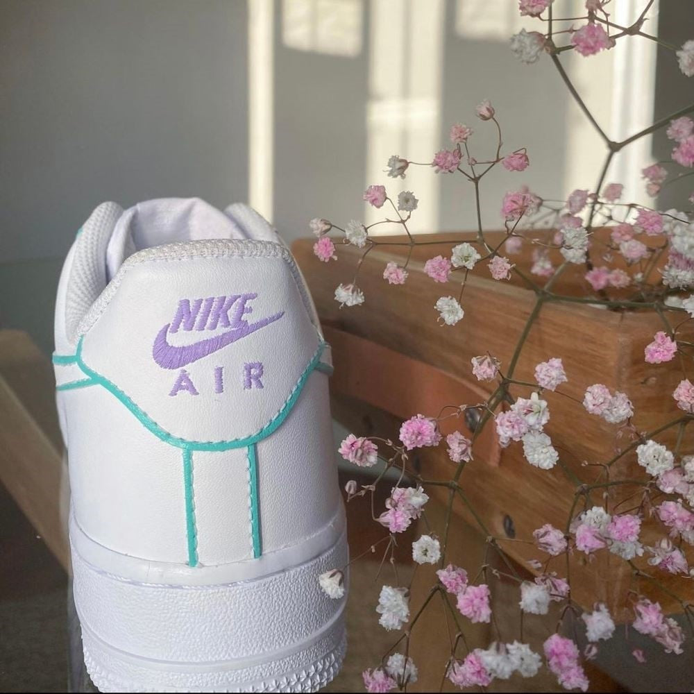 Purple White Cloud Custom Air Force 1