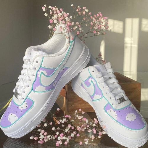 Purple White Cloud Custom Air Force 1